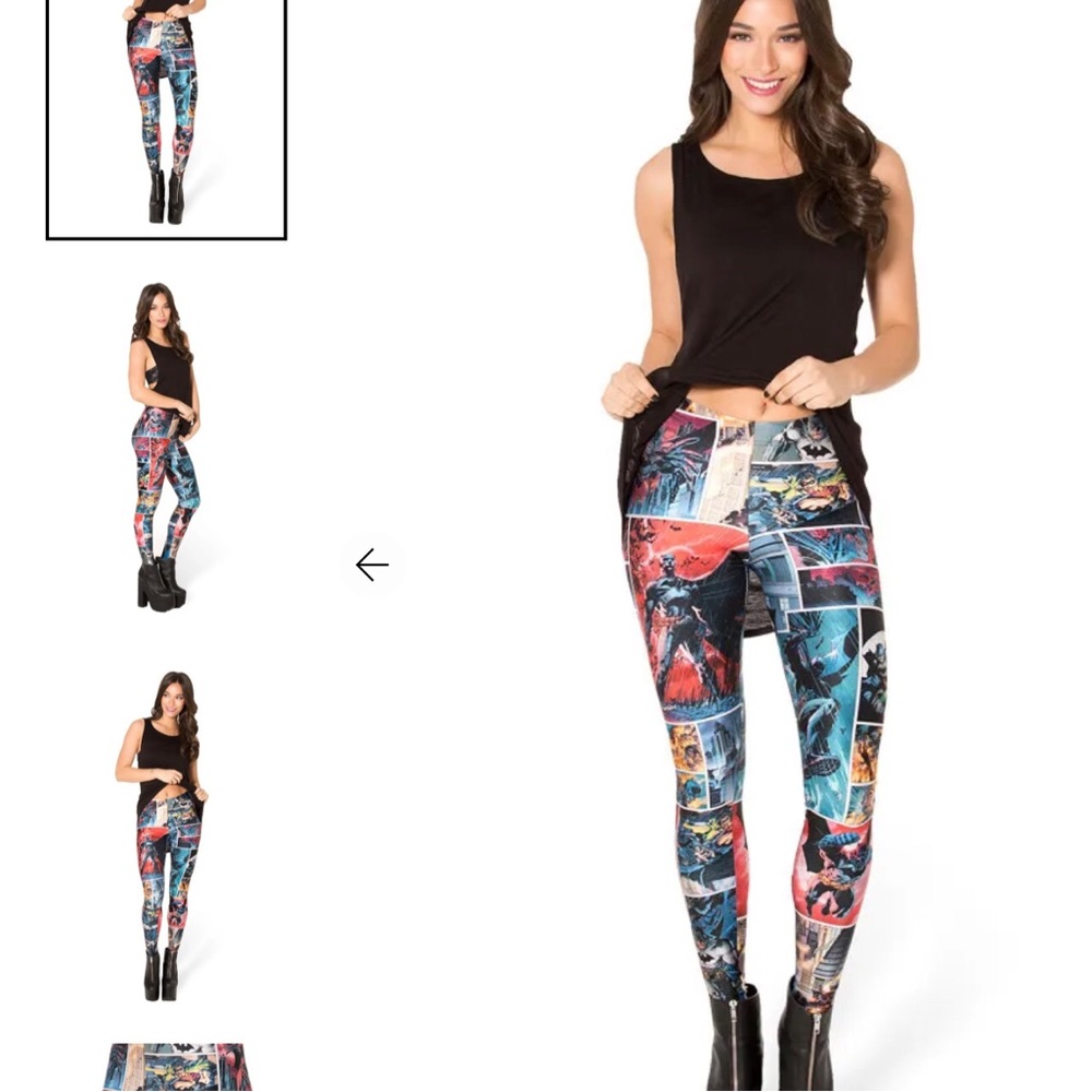 Blackmilk Batman Jim Lee comic leggings size medium made in Australia